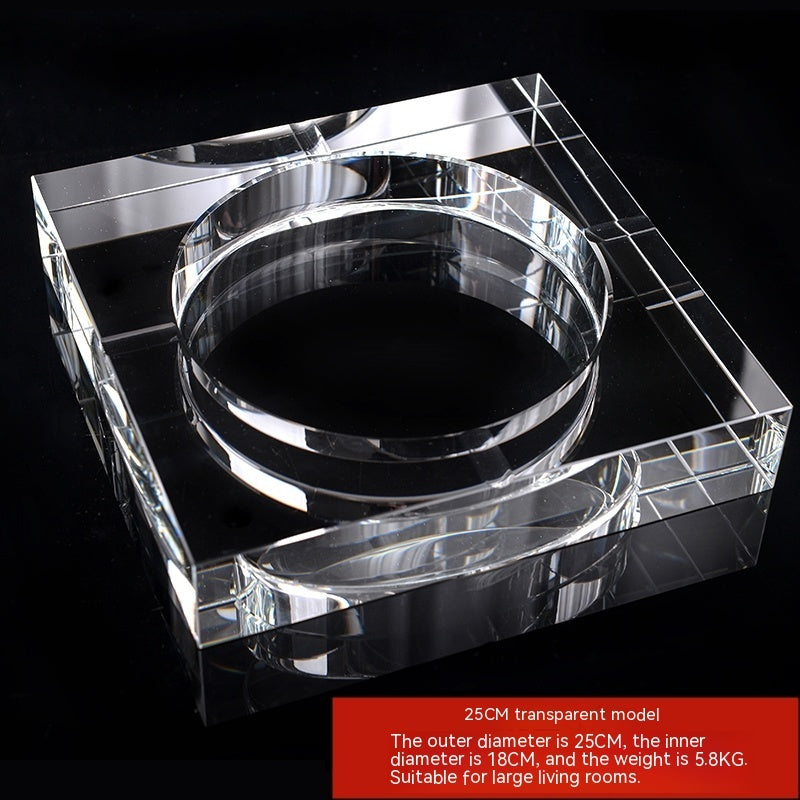 Crystal Glass Ashtray - Elegant Decorative Ashtray for Home & Office