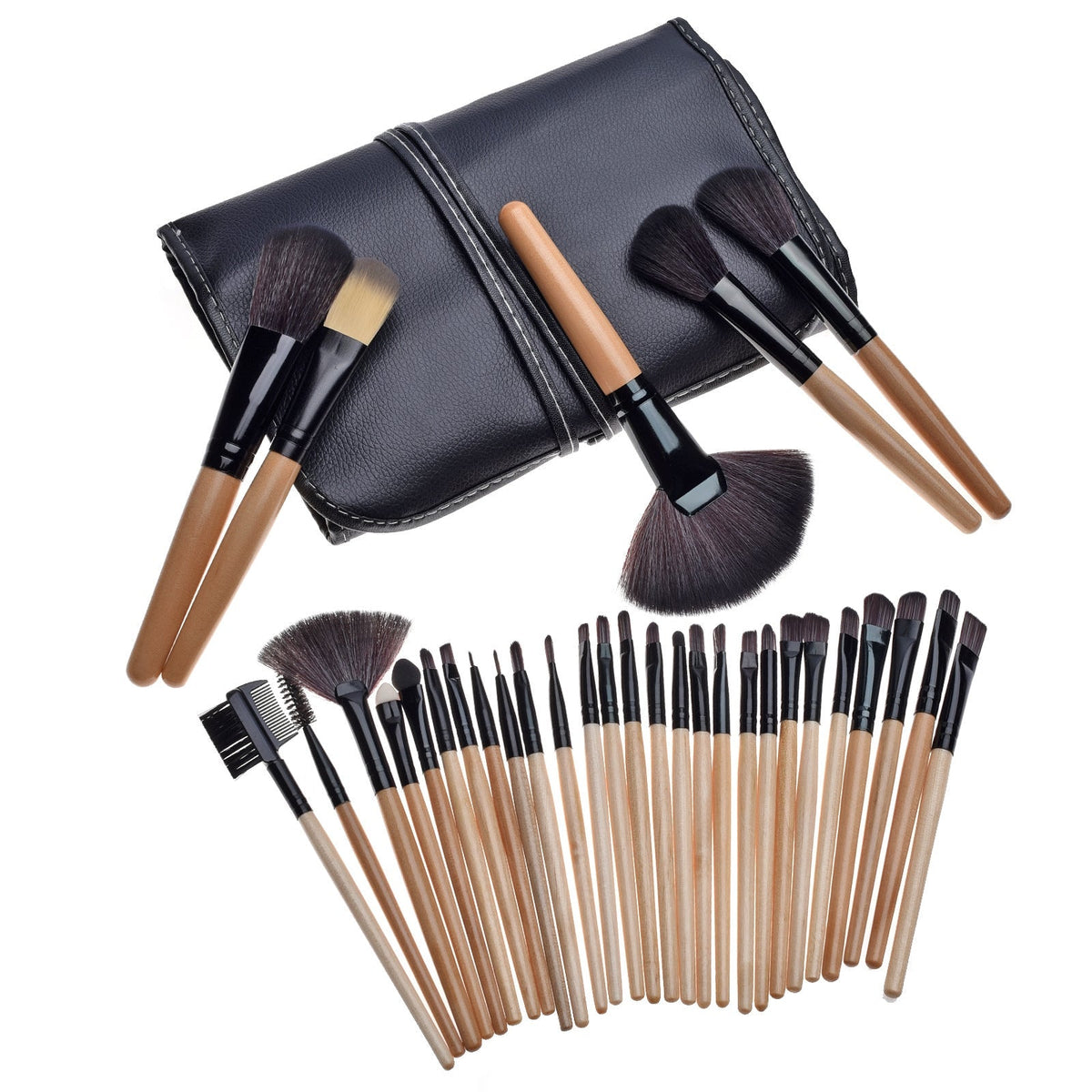 Makeup brush bag designed for organized makeup tool storage