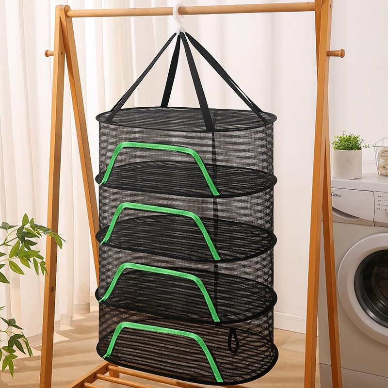 Foldable Hanging Drying Rack - Space-Saving Balcony Organizer