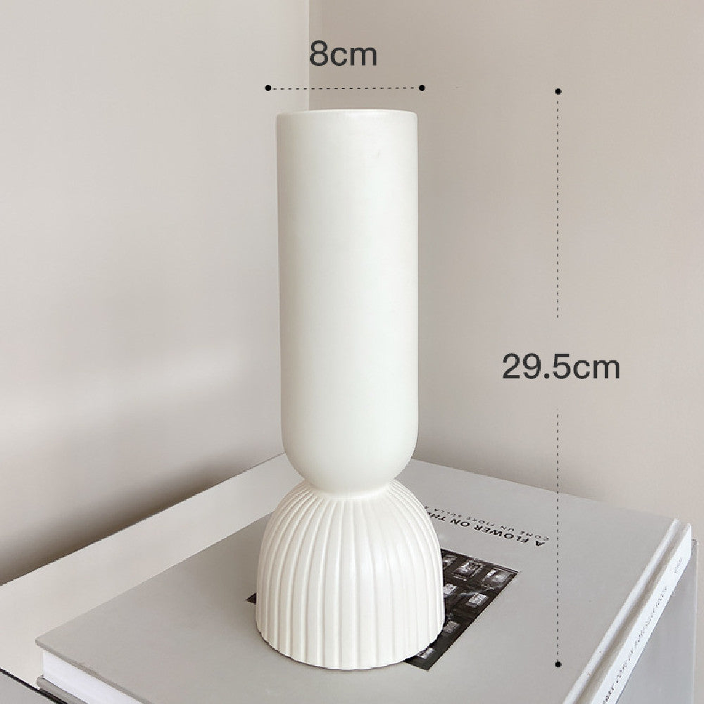 Hydroponic Vase - Modern White Porcelain Desktop Planter for Home & Office