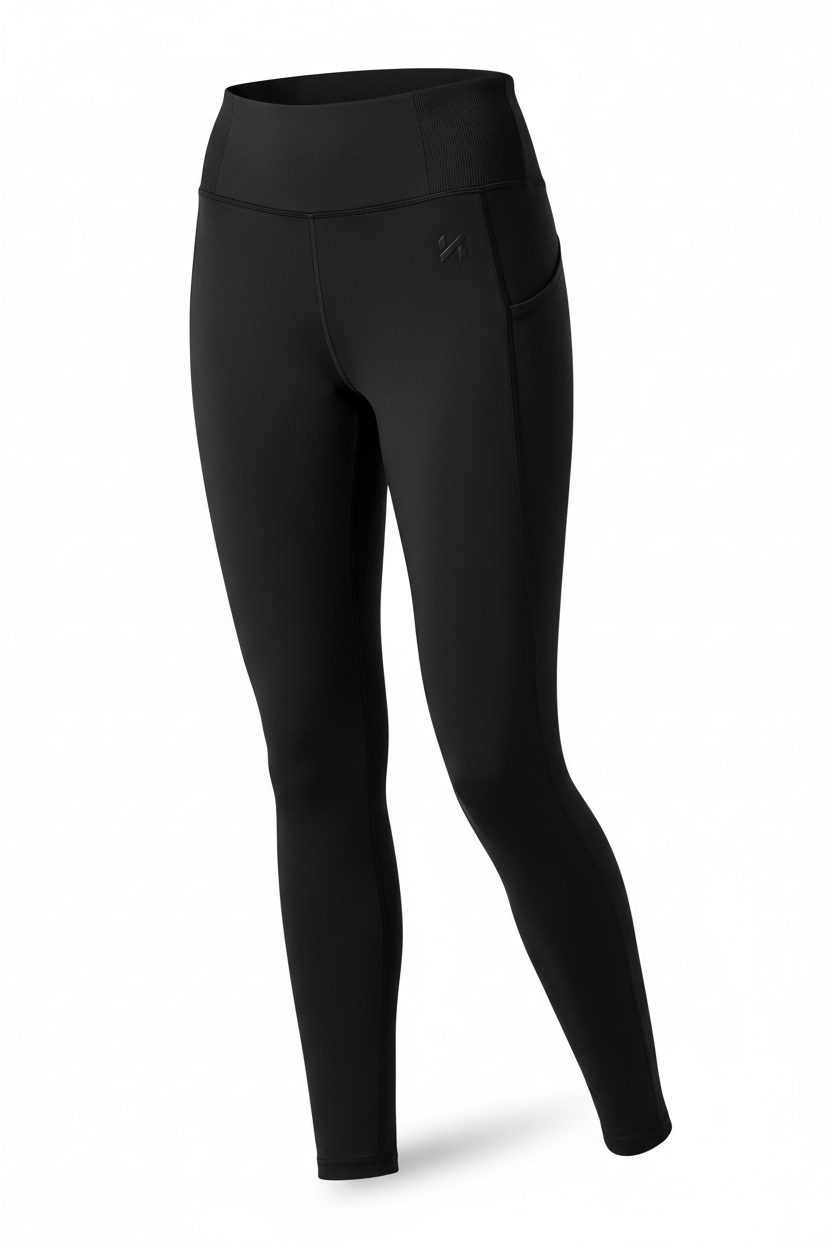 Black high-waisted leggings