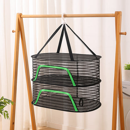 Foldable Hanging Drying Rack - Space-Saving Balcony Organizer