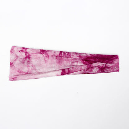 Tie-dye Turban Wide Side Sports Headband