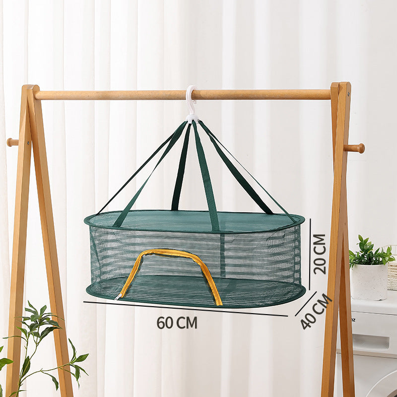 Foldable Hanging Drying Rack - Space-Saving Balcony Organizer