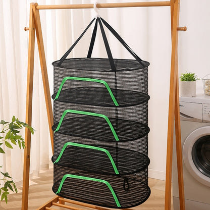 Foldable Hanging Drying Rack - Space-Saving Balcony Organizer