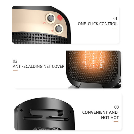 Vertical Space Heater - Compact Desktop Heater for Home & Office