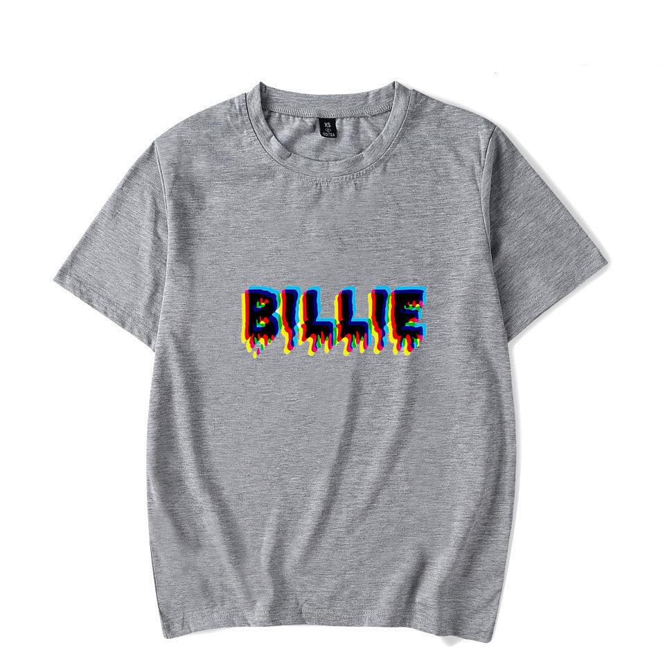 Singer Billie Eilish Bi Pear Around Men And Women Short-sleeved T-shirt