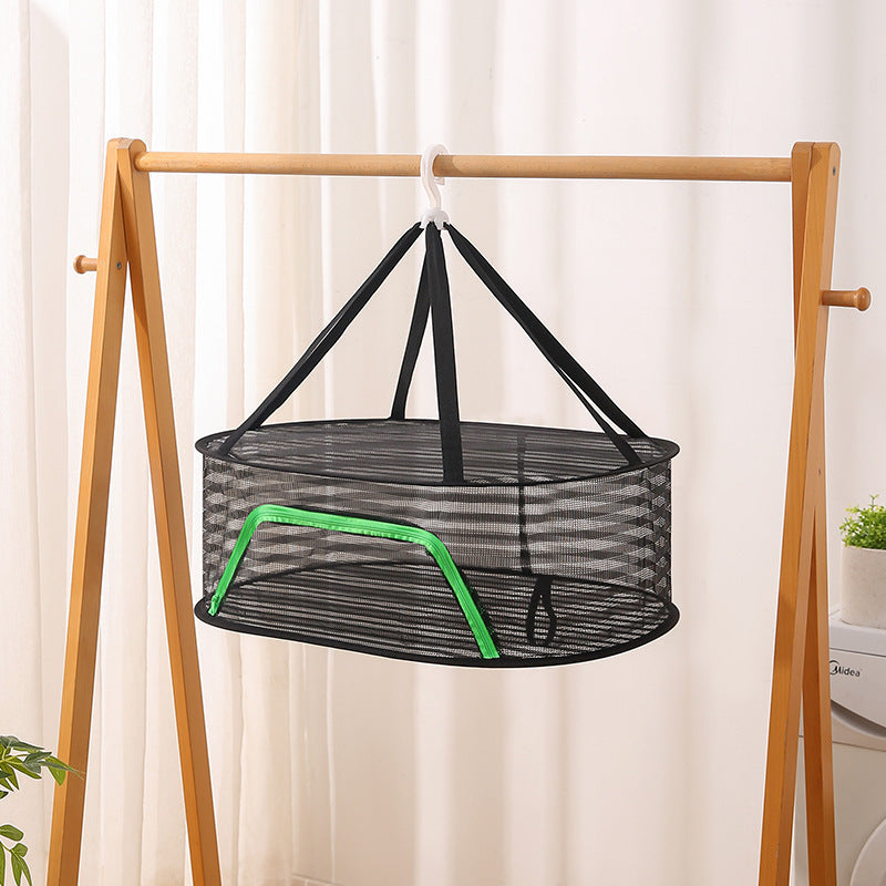 Foldable Hanging Drying Rack - Space-Saving Balcony Organizer