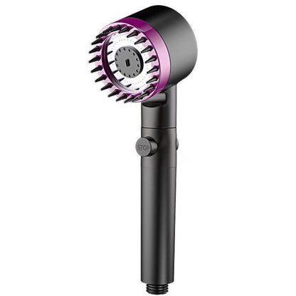 The Third Gear Adjustable Strong Supercharged Shower Head Household Bath Shower Hose Shower Head