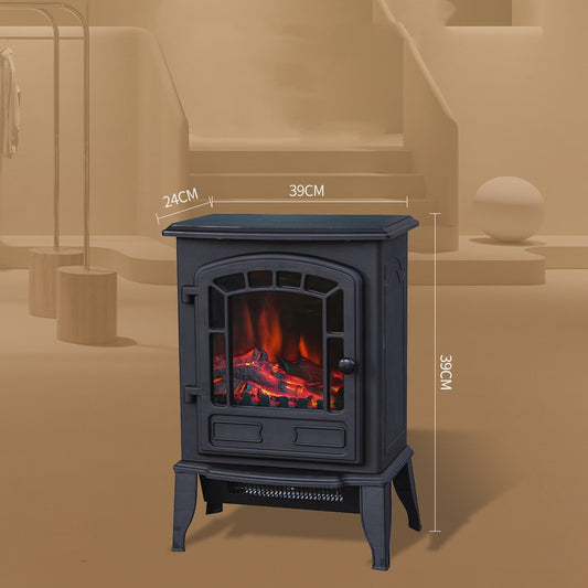 Electric Fireplace Heater - 2000W Space Heater with Flame Effect for Home & Office