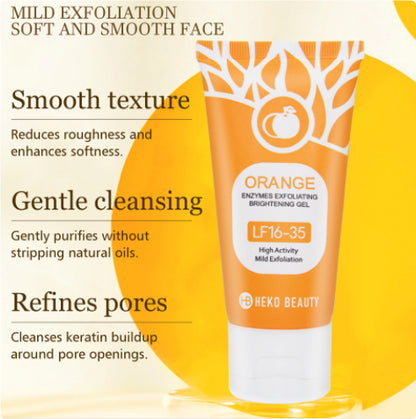 Orange Enzyme Exfoliating Gel Facial Deep Cleansing Moisturizing Gentle Rubbing Mud Exfoliating Skin