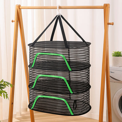 Foldable Hanging Drying Rack - Space-Saving Balcony Organizer