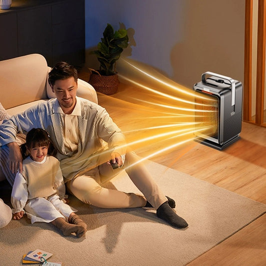 Desktop Space Heater - Compact Warm Air Blower for Home & Office Desks