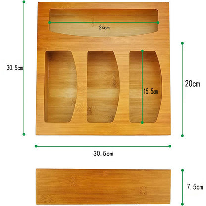 Hot Sell Bamboo Storage Box Household Goods Dispenser