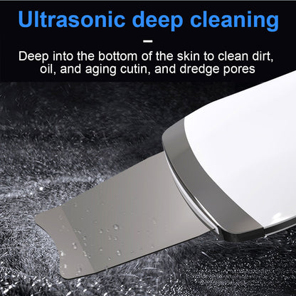 Electric Ultrasonic Skin Scrubber Face Spatula Home Ultrasonic Skin Scrubber Facial Cleaner Handheld Mini Derma Galvanica Tightening Face Scrubber Machine Skin Scrubber USB Ultrasonic