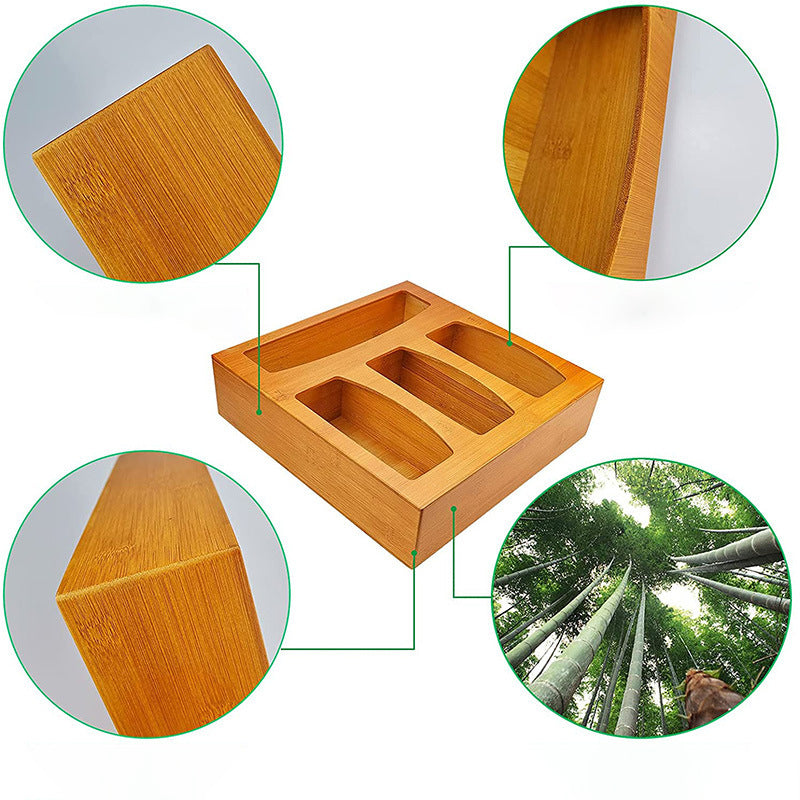 Hot Sell Bamboo Storage Box Household Goods Dispenser