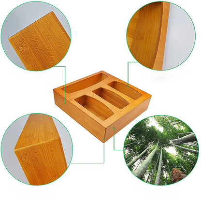 Hot Sell Bamboo Storage Box Household Goods Dispenser