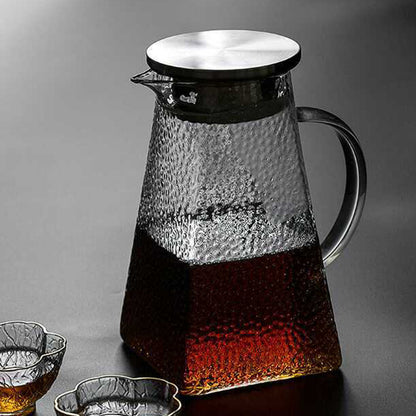 Glass Cold Water Bottle Square Glass Juice Jug Household Goods Drink