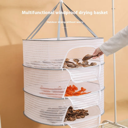 Foldable Hanging Drying Rack - Space-Saving Balcony Organizer