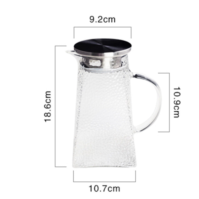 Glass Cold Water Bottle Square Glass Juice Jug Household Goods Drink