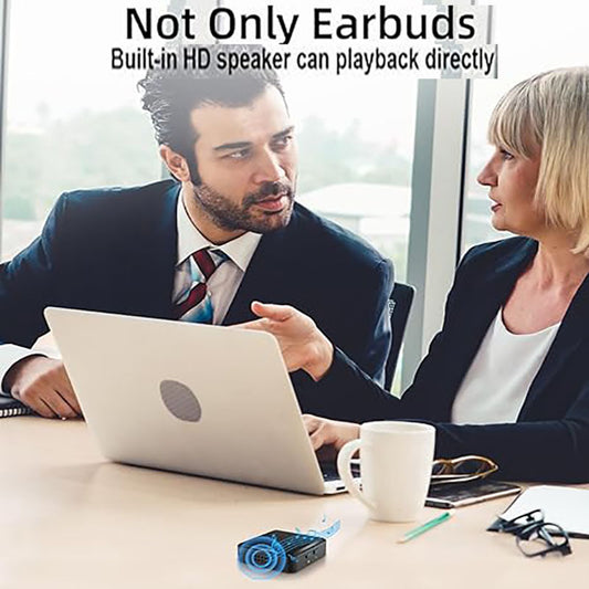 Magnetic Digital Voice Recorder With AI-Triple Noise Reduction,Portable Audio Recorder Compatible With Smart Cell Phone PC Recording Device For Lectures,Meetings,Interviews,Black