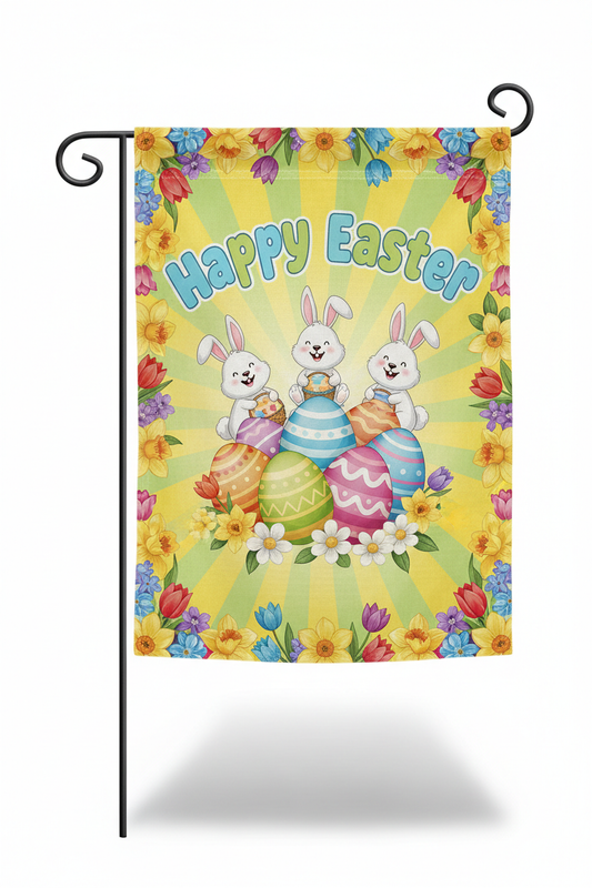 Happy Easter Garden Flag